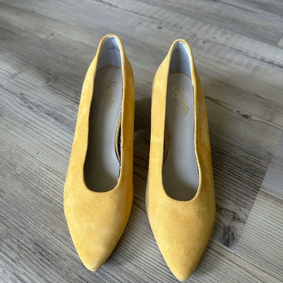Seychelles suede Yellow Ballet pump women’s size 7 - Picture 2 of 4